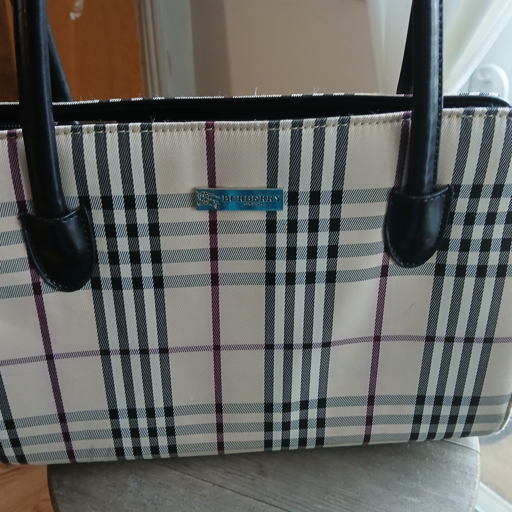 Black and Cream Checkered Women's Bag
